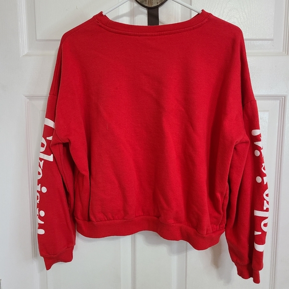 Coca-Cola Woman's Long Sleeve Crewneck Sweatshirt, Size: Medium Color: Red - Picture 13 of 16